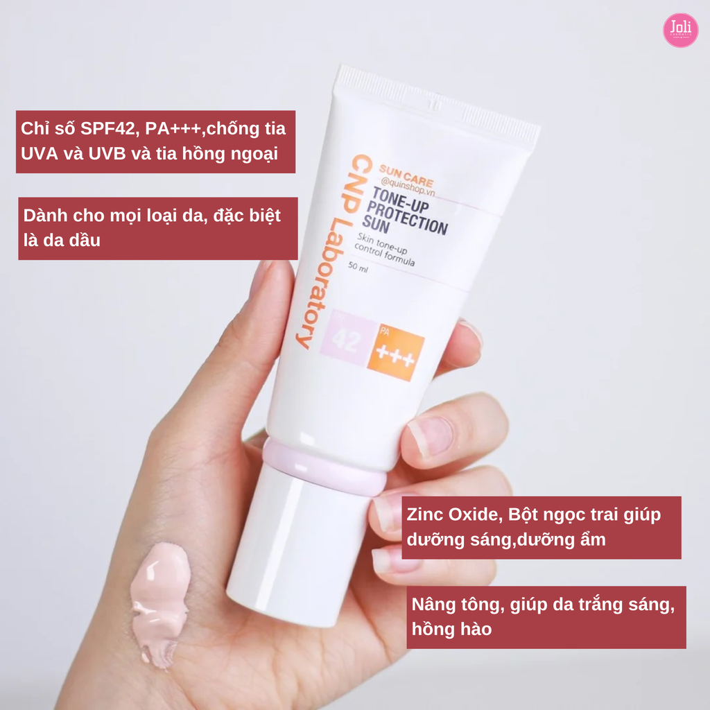 Set Kem Chống Nắng Nâng Tone CNP Laboratory Tone-Up Protection Sun SPF42 PA+++50ml + 31ml