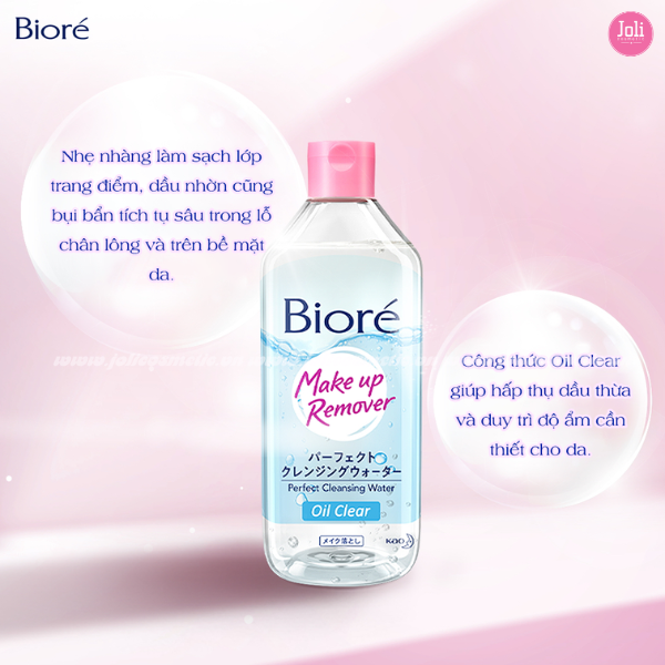 Nước Tẩy Trang Cho Da Dầu Biore Makeup Remover Perfect Cleansing Water Oil Clear 400ml