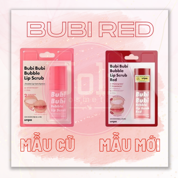 Tẩy Tế Bào Chết Môi Sủi Bọt Bubi Bubi Bubble Lip Scrub Red 10ml