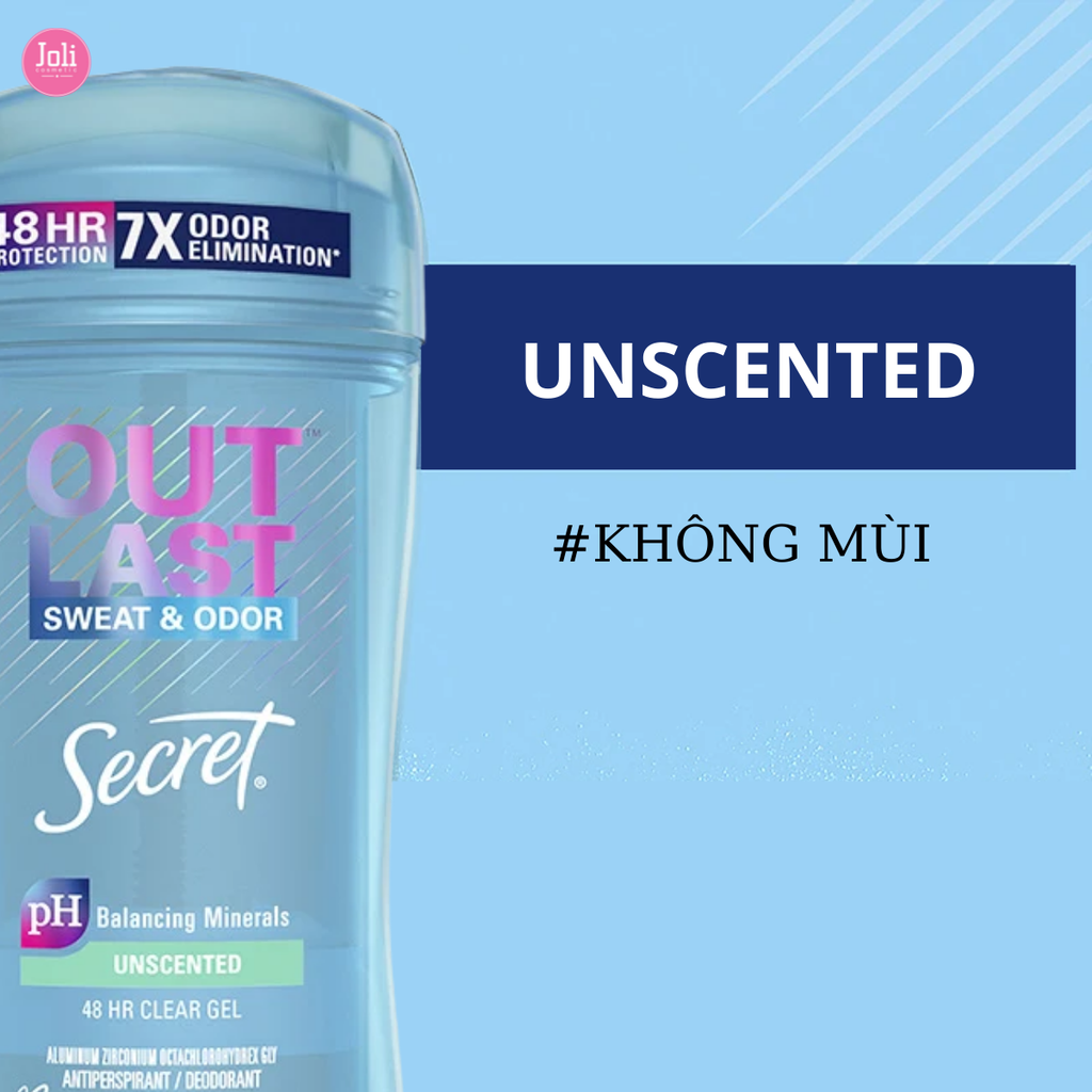 Gel Khử Mùi Ngăn Tiết Mồ Hồi Secret 48HR Clear Gel Anti-Perspirant 73g