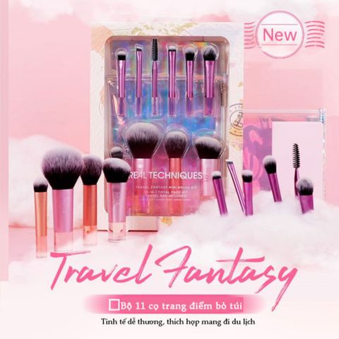 Bộ Cọ Trang Điểm 10 Cây Real Technique Travel Fanstasy Mini Brush Kit