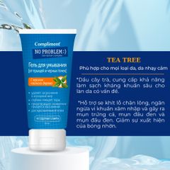 Gel Rửa Mặt Giảm Mụn Compliment No Problem BHA + Tea Tree 200ml