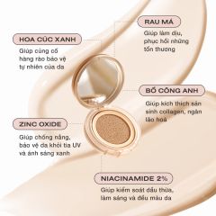 Phấn Nước Ofelia Uncovered Longwear Cushion SPF50+ PA++++ 12g
