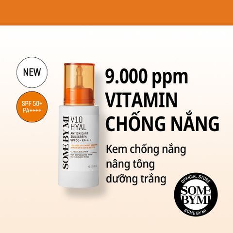 Kem Chống Nắng Dưỡng Ẩm Nâng Tông Some By Mi V10 Hyal Antioxidant Suncreen SPF50+ PA++++ 40ml