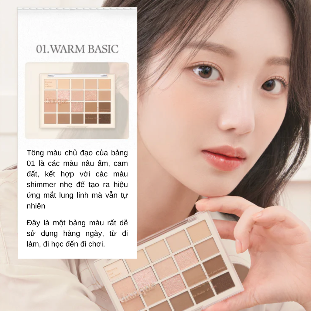 Bảng Phấn Mắt 20 Màu Dasique Mood Shadow Palette 10.5g