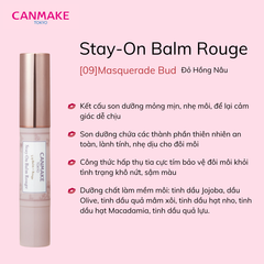 Son Dưỡng Môi Có Màu Canmake Stay-On Balm Rouge 2.7g