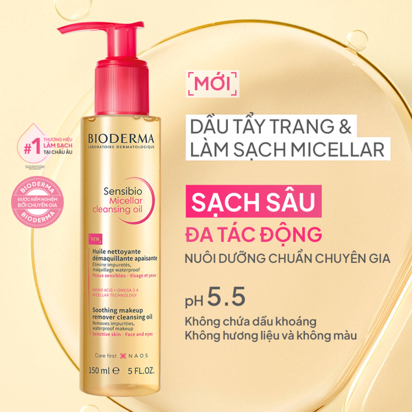 Dầu Tẩy Trang Bioderma Sensibio Micellar Cleansing Oil 150ml