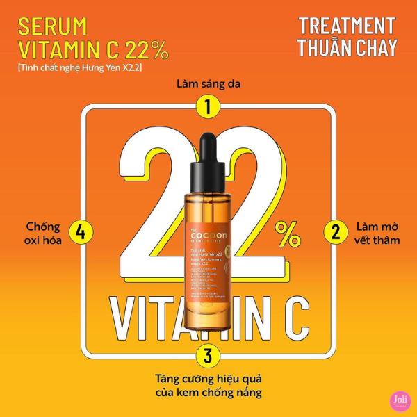 Tinh Chất Làm Sáng Da Mờ Thâm Chiết Xuất Nghệ Hưng Yên Cocoon Turmeric Serum C22 Vitamin C 30ml