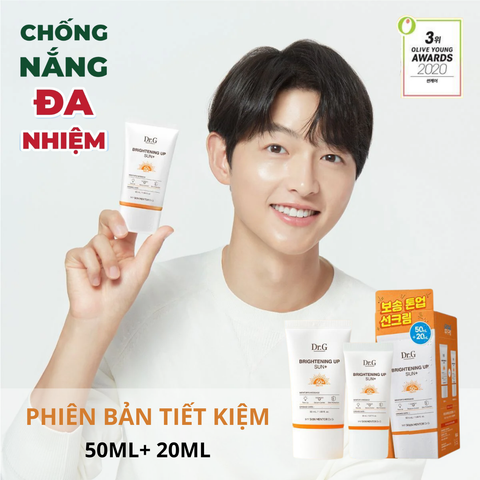 Set Kem Chống Nắng Dưỡng Sáng Da Dr.G Brightening Up Sun+ SPF50+ PA+++ 50ml + 20ml