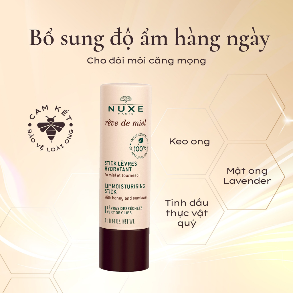 Son Dưỡng Môi Nuxe Reve De Miel Lip Moisturizing Stick 4g