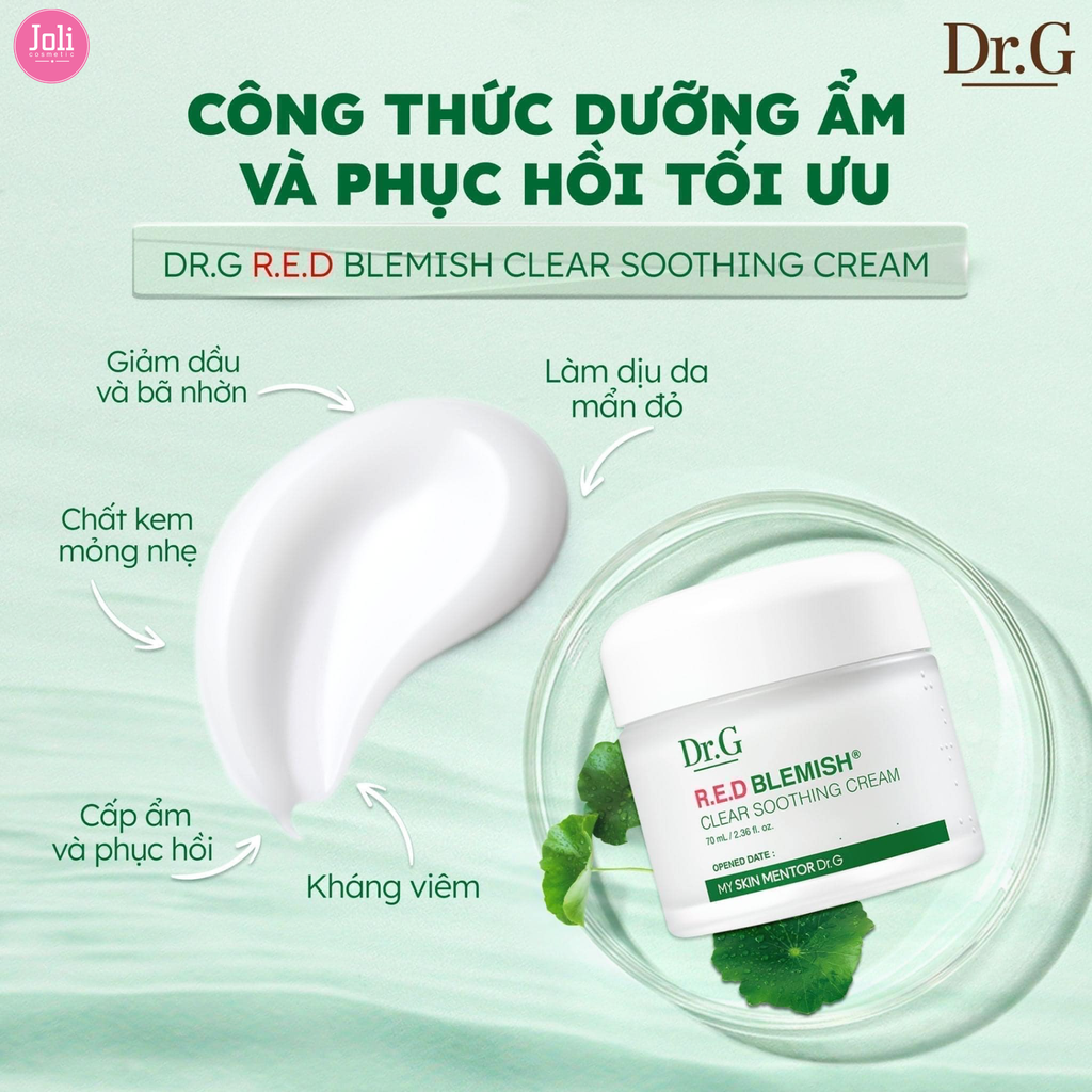 Kem Dưỡng Ẩm Làm Dịu Phục Hồi Da Dr.G R.E.D Blemish Clear Soothing Cream