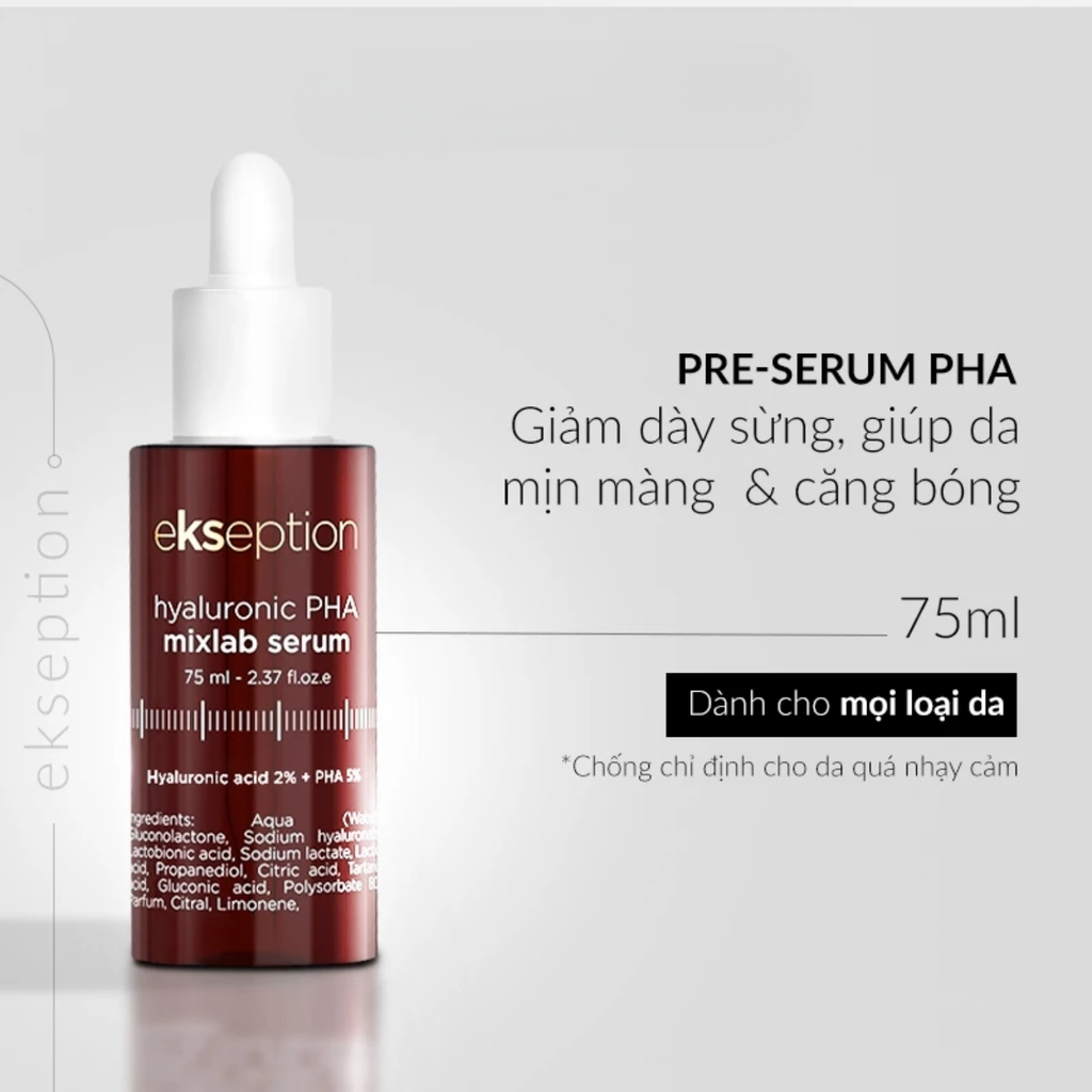 Tinh Chất Dưỡng Ẩm Da Giảm Nếp Nhăn Ekseption Hyaluronic PHA Mixlab Serum 75ml