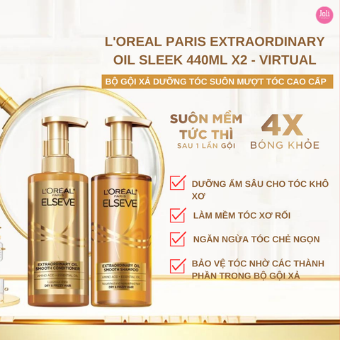 Dầu Gội Dưỡng Tóc Suôn Mượt Loreal Paris Extraordinary Oil Smooth Shampoo 440ml