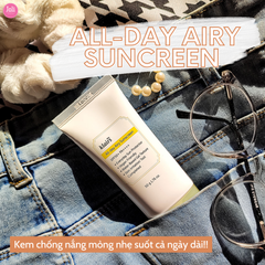 Kem Chống Nắng Ẩm Mượt Làm Dịu Da Klairs All-day Airy Sunscreen SPF50+ PA++++ 50g