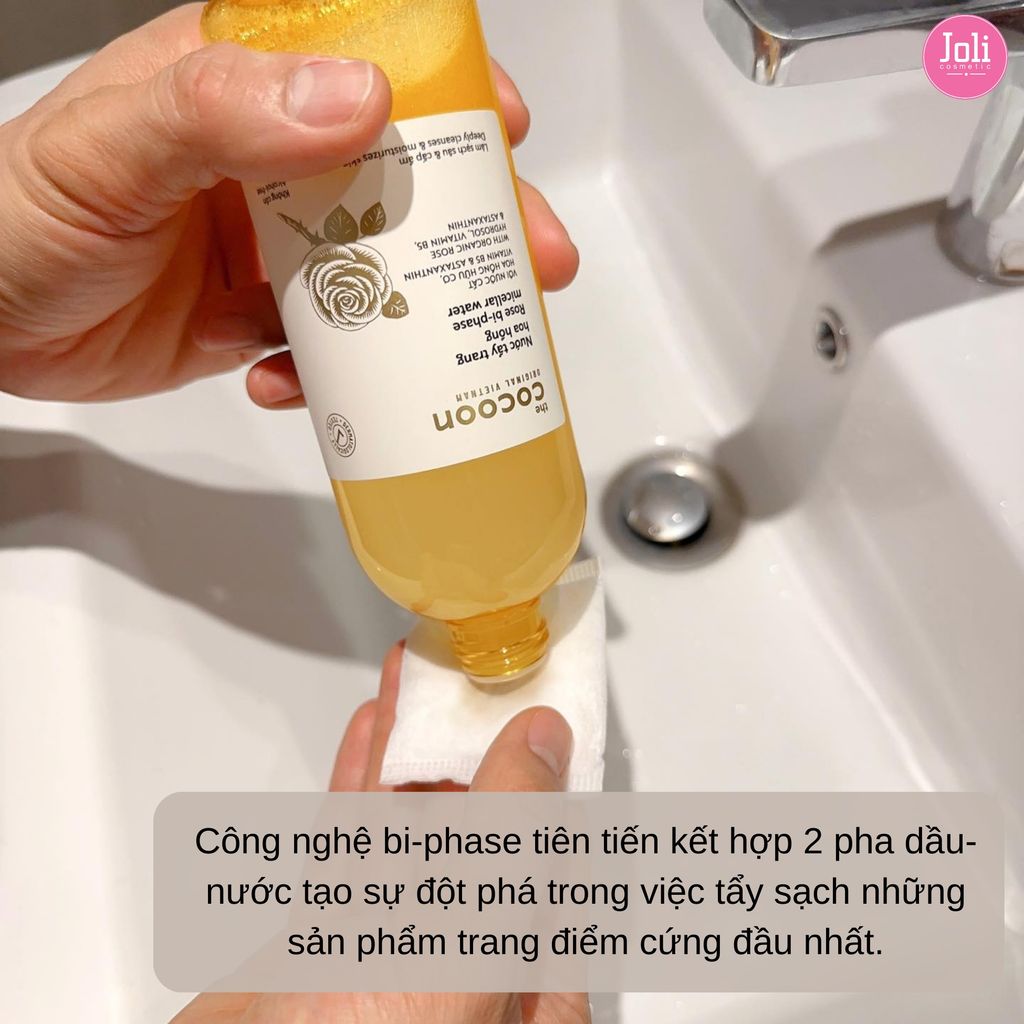 Nước Tẩy Trang Hoa Hồng Làm Sạch Cấp Ẩm Cocoon Rose Micellar Water 140ml