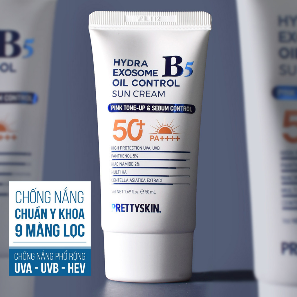 Kem Chống Nắng Kiềm Dầu Prettyskin Hydra B5 Exosome Oil Control Sun Cream SPF50+ PA++++ 50ml