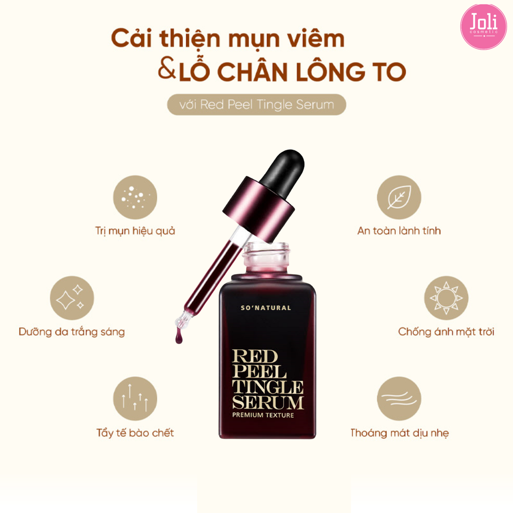 Tinh Chất Tẩy Da Chết So Natural Red Peel Tingle Serum Premium Texture 20ml