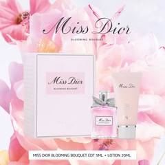 Set Nước Hoa Nữ Miss Dior Blooming Bouquet EDP 5ml + Lotion 20ml
