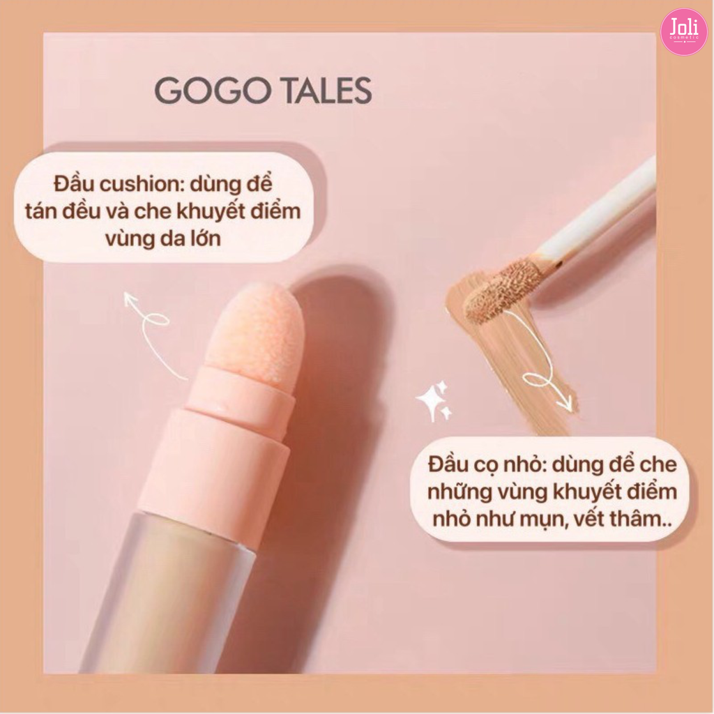 Kem Che Khuyết Điểm 2 Đầu GOGO TALES Moisturizing Traceless Concealer Special Fish