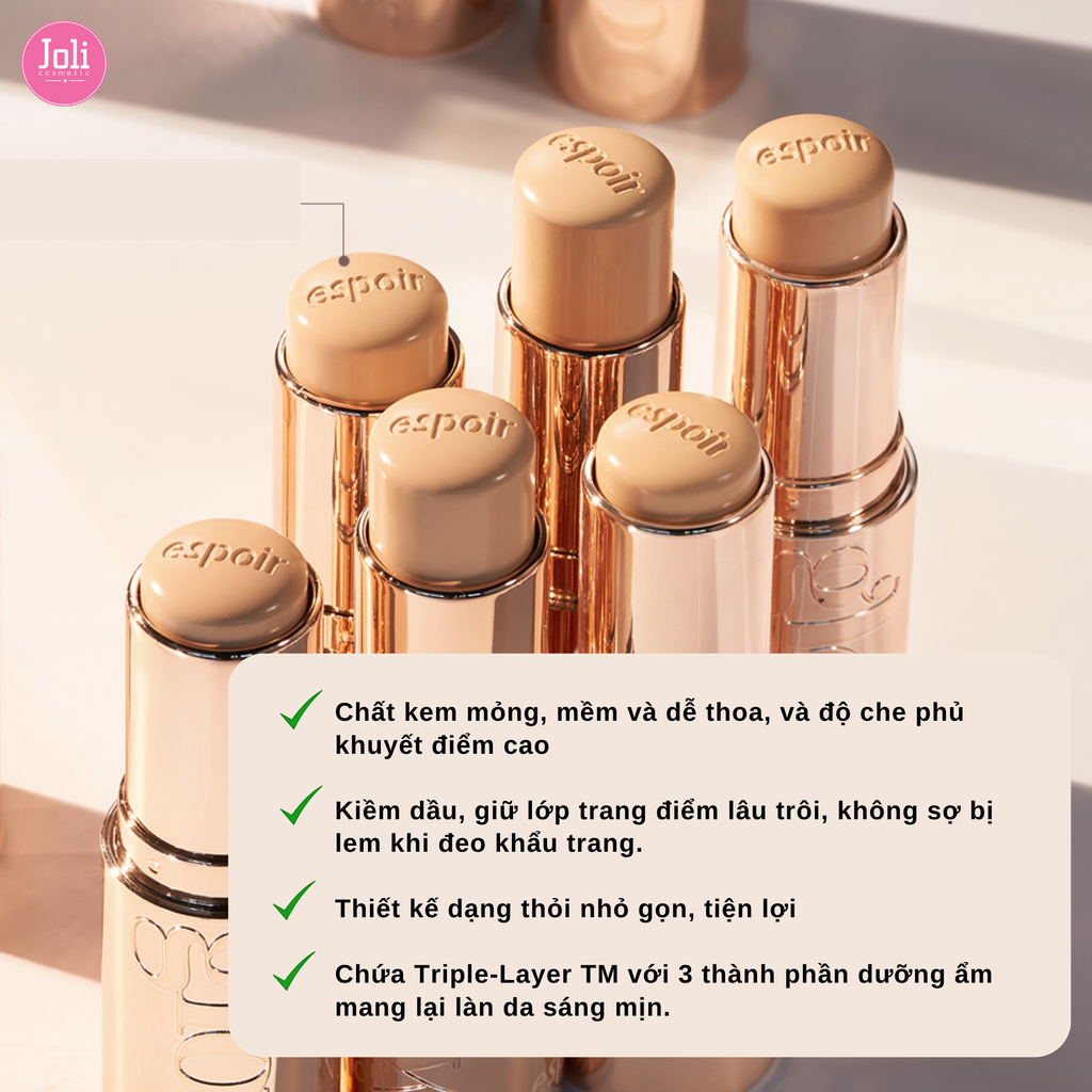 Kem Nền Dạng Thỏi Espoir Pro Tailor Be Glow Stick Foundation SPF42 PA+++