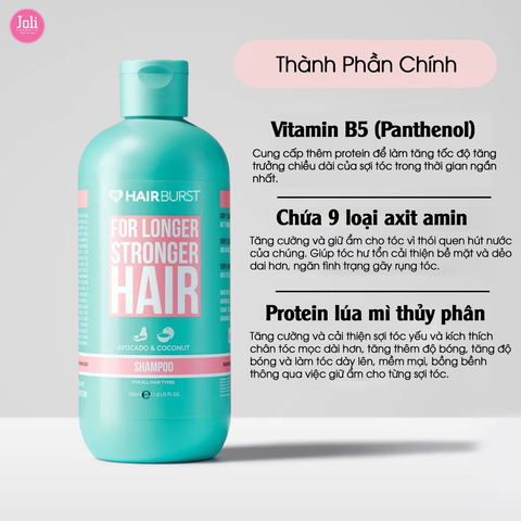 Dầu Gội Giúp Tóc Chắc Khỏe & Dài Tóc HairBurst For Longer Stronger Hair Shampoo 350ml