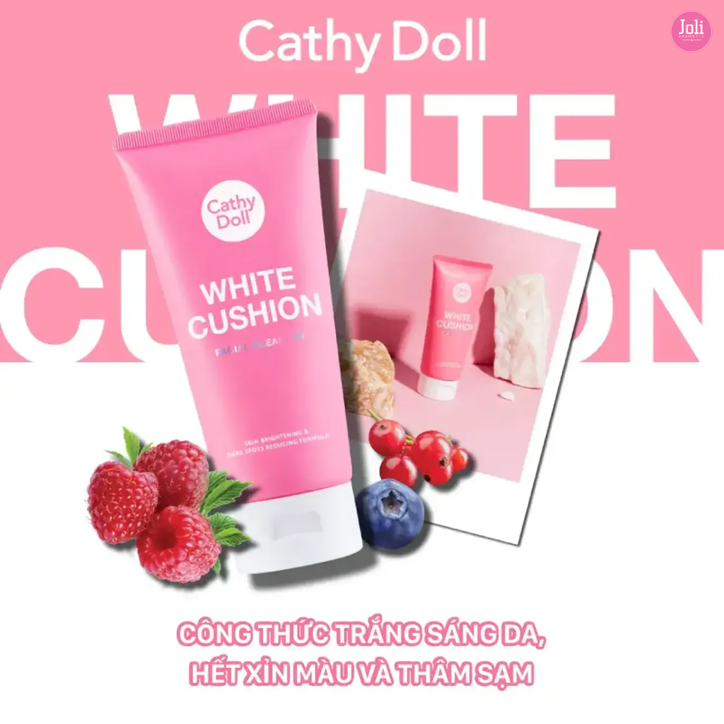 Sữa Rửa Mặt Tạo Bọt Dưỡng Sáng Da Cathy Doll White Cushion Facial Foam Cleanser 120ml