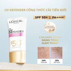 Kem Chống Nắng Sáng Da Loreal UV Defender Glow Up Daily Sunscreen SPF50+ PA ++++ 50ml