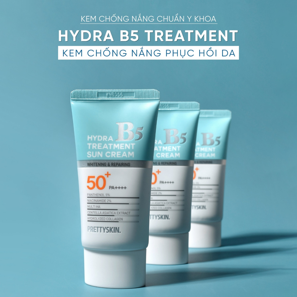 Kem Chống Nắng Phục Hồi Da Prettyskin Hydra B5 Exosome Treatment Sun Cream SPF50+ PA++++ 50ml