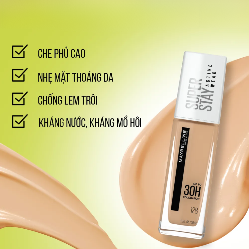 Kem Nền Maybelline Superstay Active Wear Foundation 30H 30ml