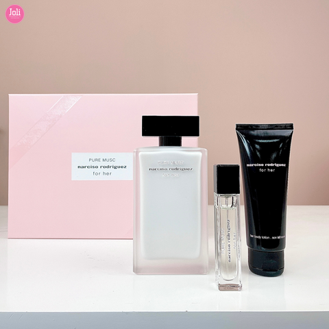 Set Nước Hoa Nữ Narciso Rodriguez Pure Musc For Her EDP (100ml + 10ml + Body Lotion 50ml)