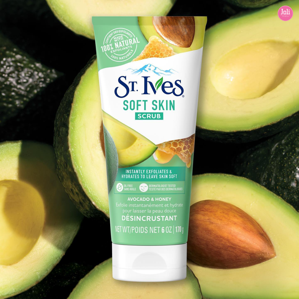 Sữa Rửa Mặt Tẩy Tế Bào Chết Bơ & Mật Ong St.Ives Soft Skin Avocado & Honey Scrub 170g