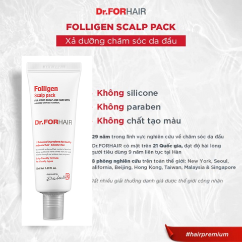 Dầu Xả Dưỡng Tóc Suôn Mượt Dr.ForHair Folligen Scalp Pack 50ml