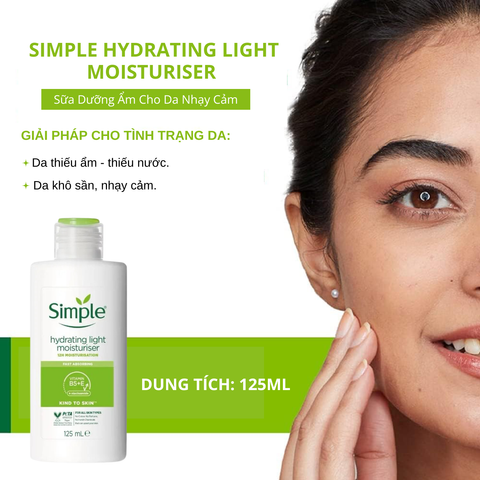 Sữa Dưỡng Ẩm Cho Da Nhạy Cảm Simple Hydrating Light Moisturiser 125ml