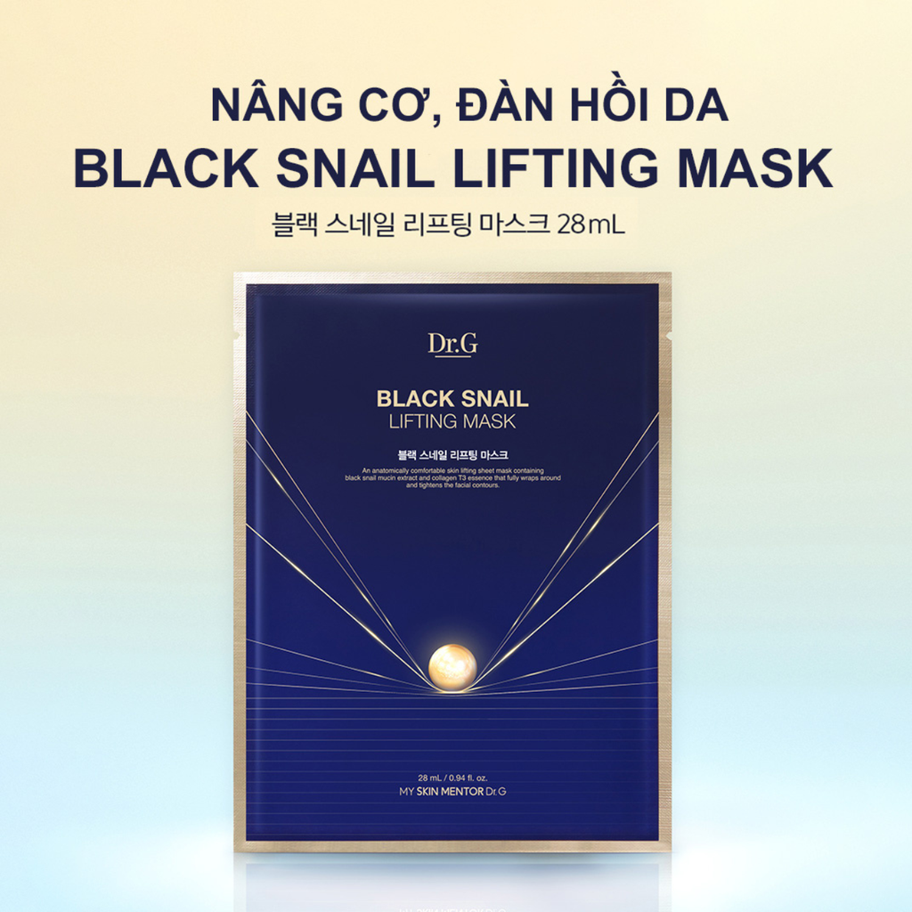 Mặt Nạ Cấp Ẩm Đàn Hồi Da Dr.G Black Snail Lifting Mask 28ml