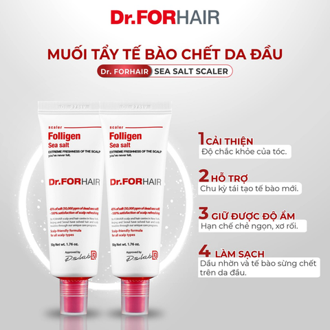 Tẩy Tế Bào Chết Da Đầu Giảm Gàu Dr.ForHair Sea Salt Scaler