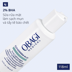 Sữa Rửa Mặt Sạch Sâu Tẩy Tế Bào Chết Obagi Clenziderm MD Daily Lightweight Foaming Blemish Cleanser 118ml