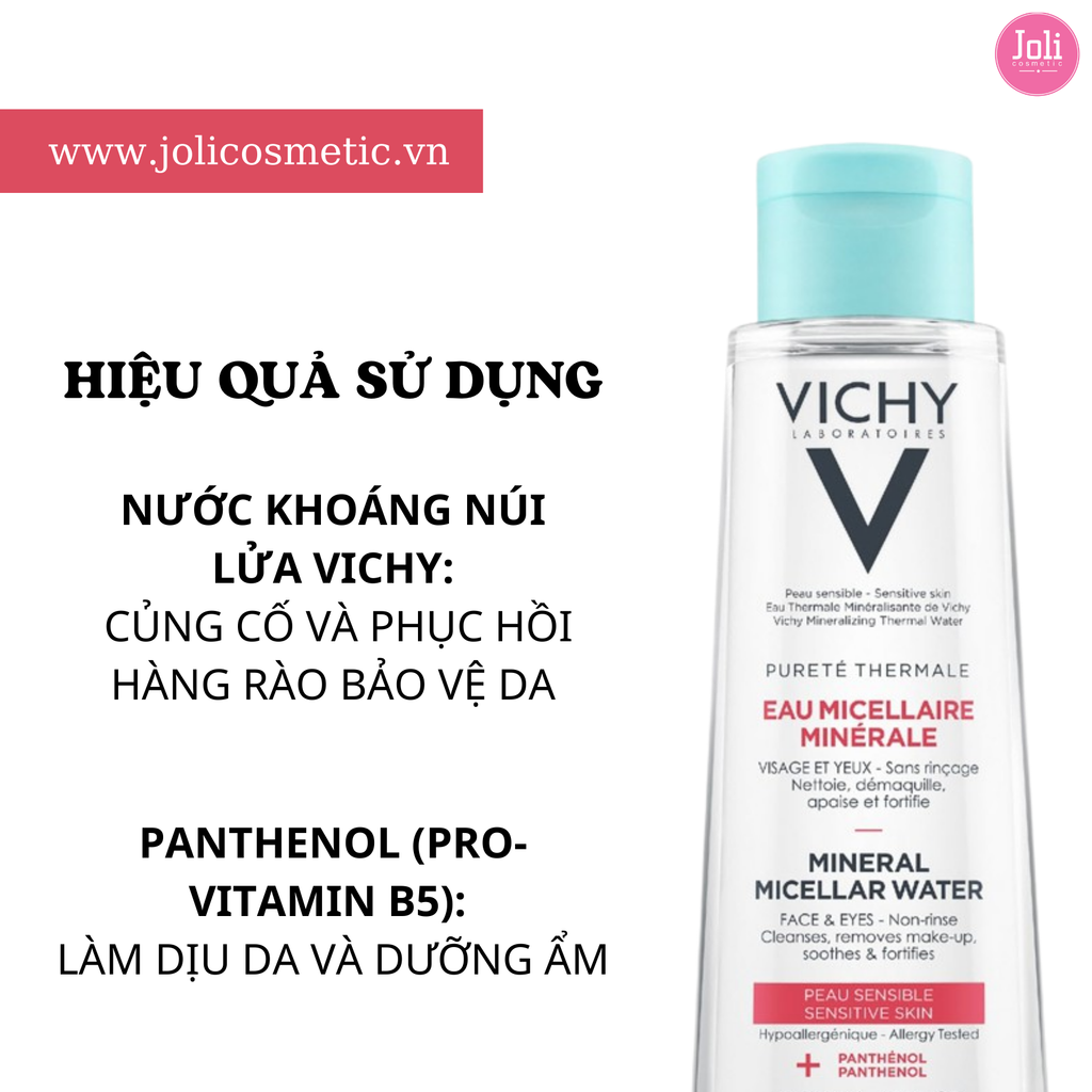 Nước Tẩy Trang Vichy Cho Da Nhạy Cảm Pureté Thermale Mineral Micellar Water For Sensitive Skin