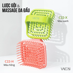 Lược Gội & Massage Da Đầu Đàn Hồi Vacosi C22 Detangling Shampoo Brush