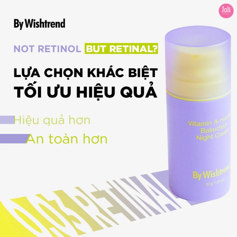 Kem Dưỡng Da Ban Đêm Phục Hồi Da By Wishtrend Vitamin A - Mazing Bakuchiol Night Cream 30g