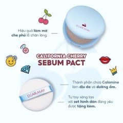 Phấn Phủ Dạng Nén Kiềm Dầu Dearmay California Cherry Sebum Pact 12g