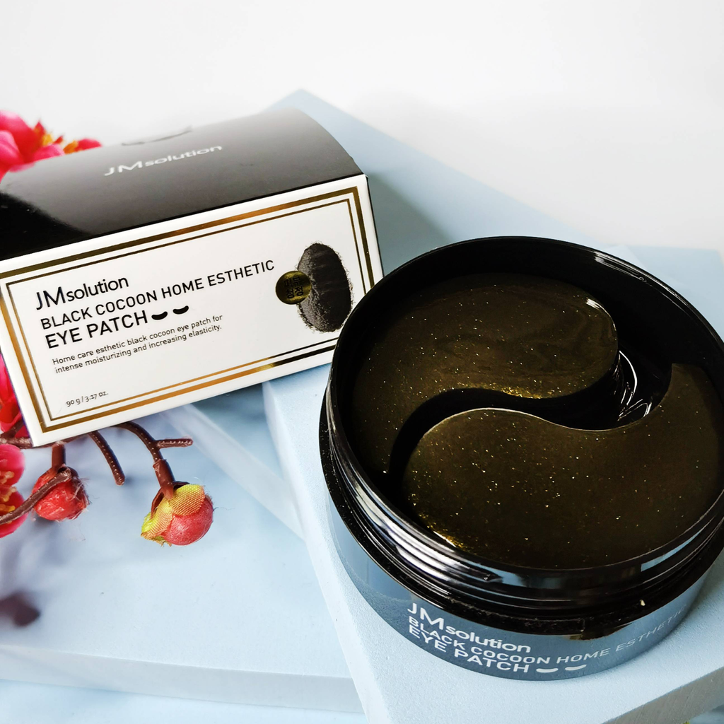 Mặt Nạ Mắt Làm Dịu Chiết Xuất Kén Tằm Jmsolution Black Cocoon Home Esthetic Eye Patch 90g