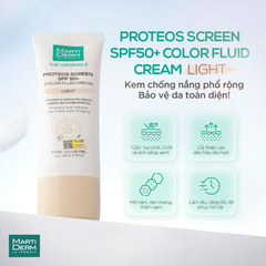 Kem Chống Nắng Làm Đều Màu Da MartiDerm The Originals Proteos Screen SPF50+ Color Fluid Cream Light 40ml