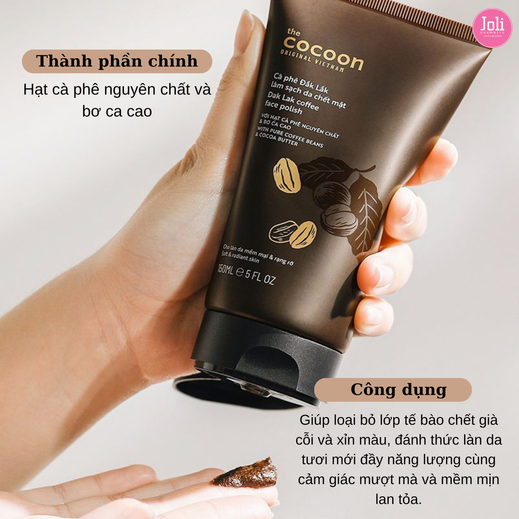 Tẩy Tế Bào Chết Mặt Cà Phê Đắk Lắk Cocoon 150ml