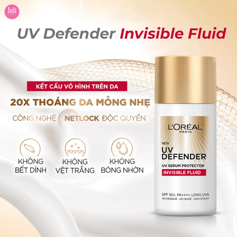 Kem Chống Nắng Loreal Paris X20 UV Defender Serum Invisible Fluid SPF+ 50++++ 50ml