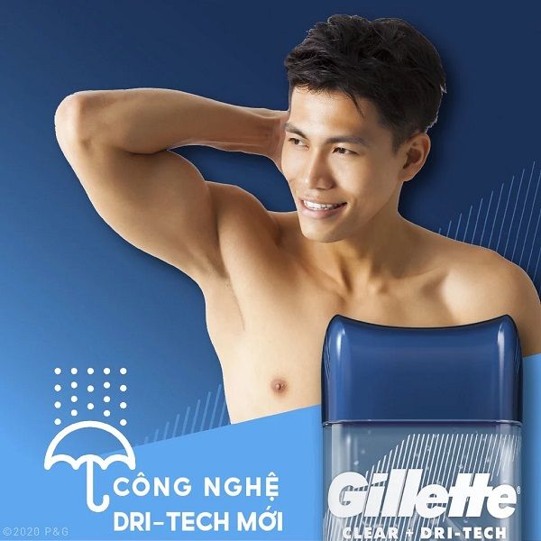 Gel Khử Mùi Giảm Tiết Mồ Hôi Gillette Clear Gel Hương Cool Wave 107g