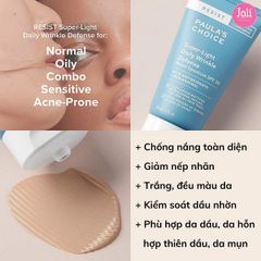 Kem Dưỡng Chống Nắng Paula's Choice Resist Super-Light Daily Wrinkle Defense Broad Spectrum SPF30 60ml