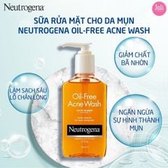 Sữa Rửa Mặt Ngăn Ngừa Mụn Neutrogena Oil-Free Acne Wash 175ml