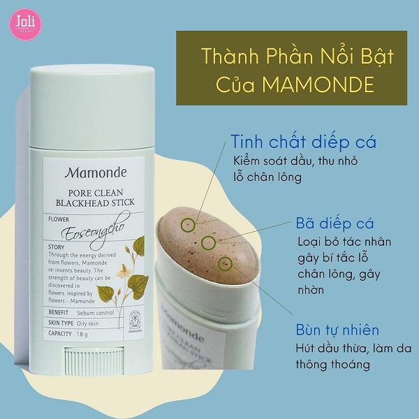 Thanh Lăn Trị Mụn Đầu Đen Mamonde Pore Clean Blackhead Stick