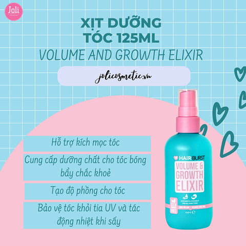 Xịt Dưỡng Kích Thích Mọc Tóc Hairburst Volume and Growth Elixir 125ml