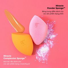 Set 2 Mút Trang Điểm Tán Nền + Dặm Phấn Phủ Real Techniques Miracle Complexion Sponge® + Miracle Powder Sponge™